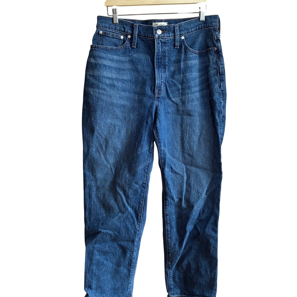 Madewell The Perfect Vintage Straight Jean 31 Blue Womens High Rise Stretch